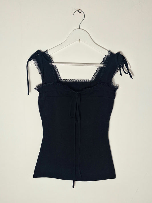 Top black with black lace