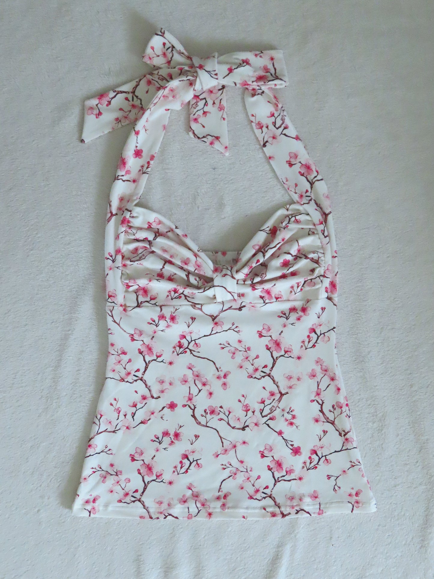 2 way handmade bow sakura pattern