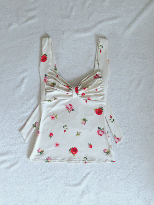 2 way handmade bow top roses pattern