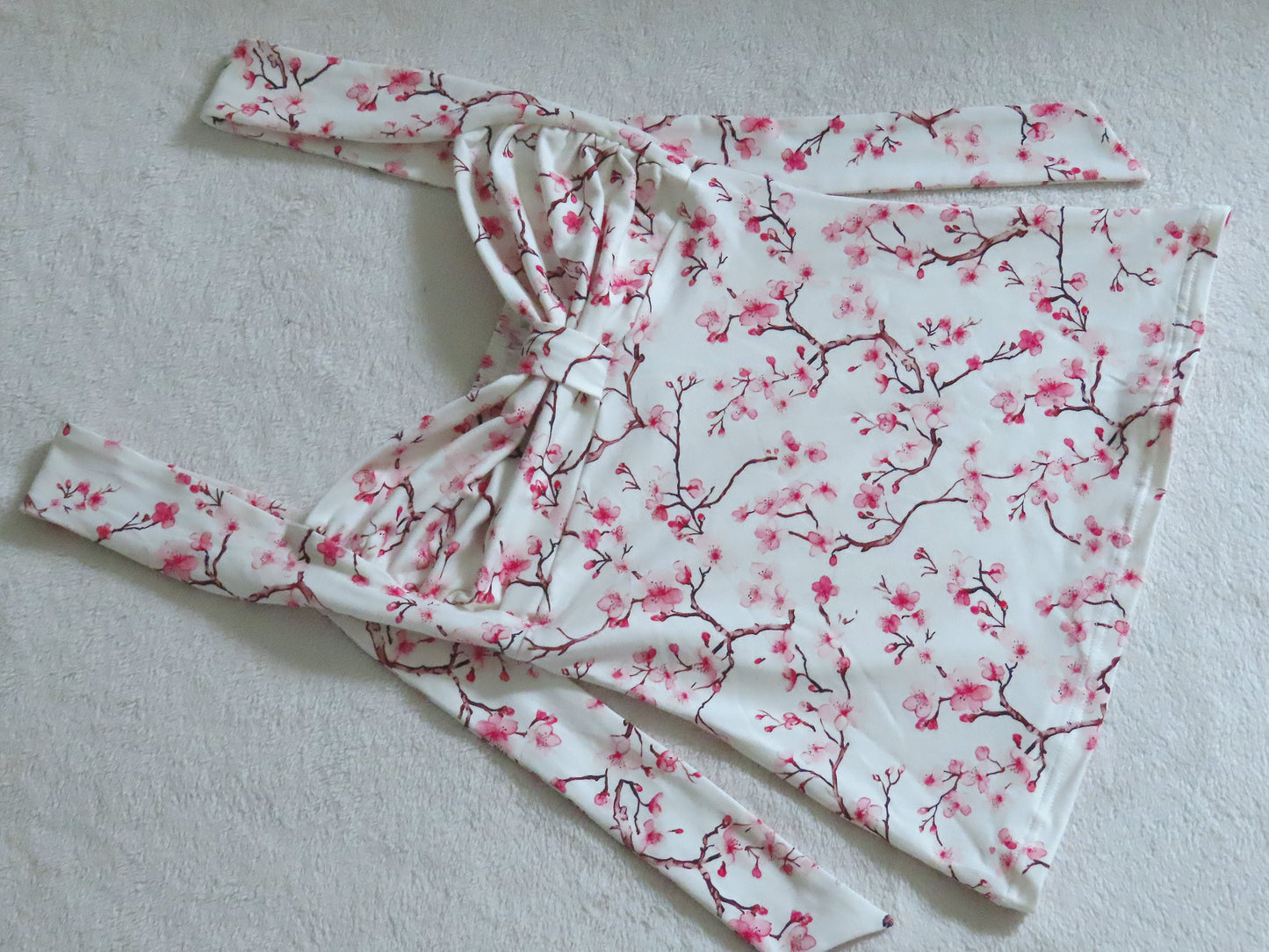 2 way handmade bow sakura pattern
