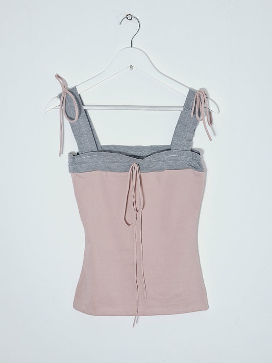 Stella top grey and pink