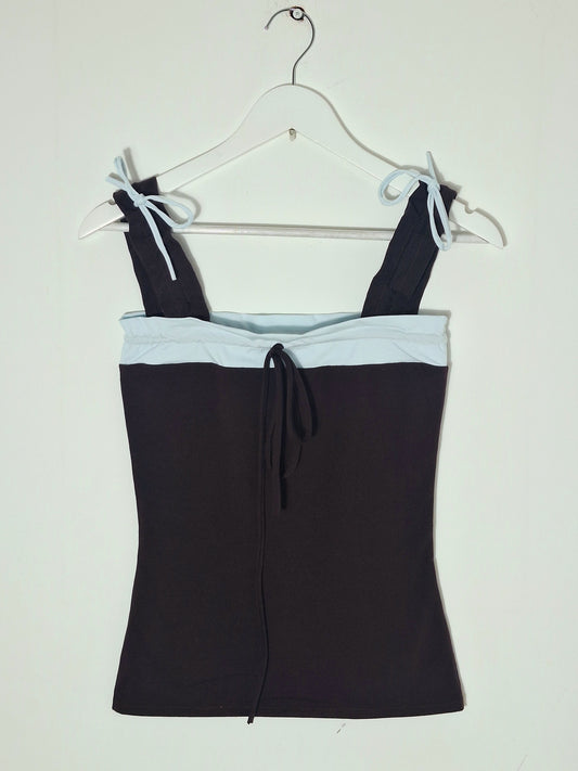 Top brown and blue